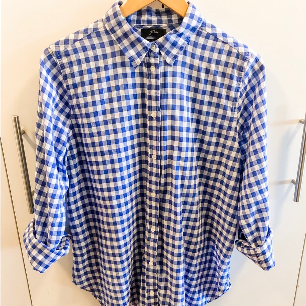 J. Crew Classic-fit boy shirt in crinkle gingham